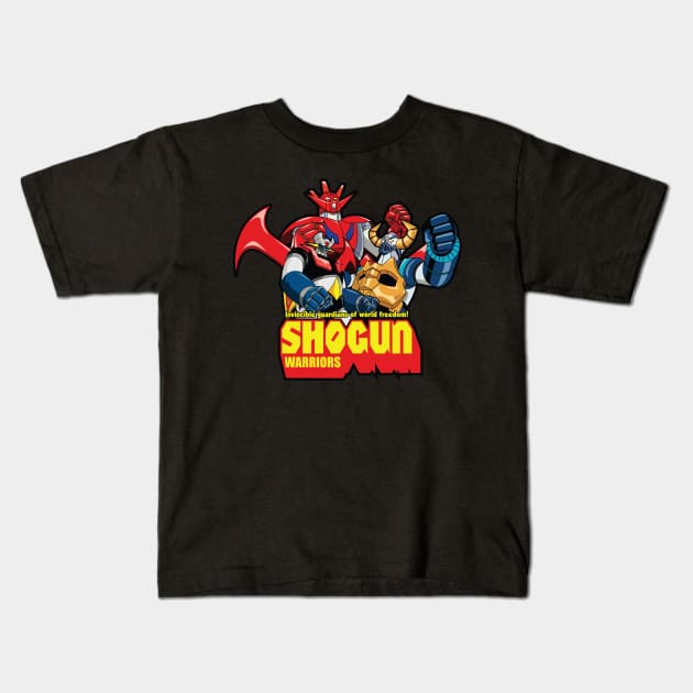 Shogun Warriors Kids T-Shirt by Chewbaccadoll